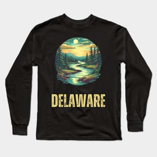 Delaware State USA Long Sleeve T-Shirt